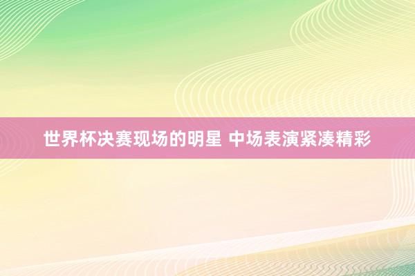 世界杯决赛现场的明星 中场表演紧凑精彩