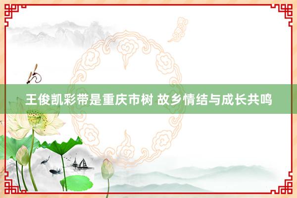 王俊凯彩带是重庆市树 故乡情结与成长共鸣