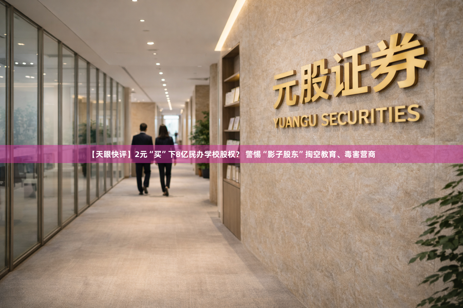 【天眼快评】2元“买”下8亿民办学校股权？ 警惕“影子股东”掏空教育、毒害营商