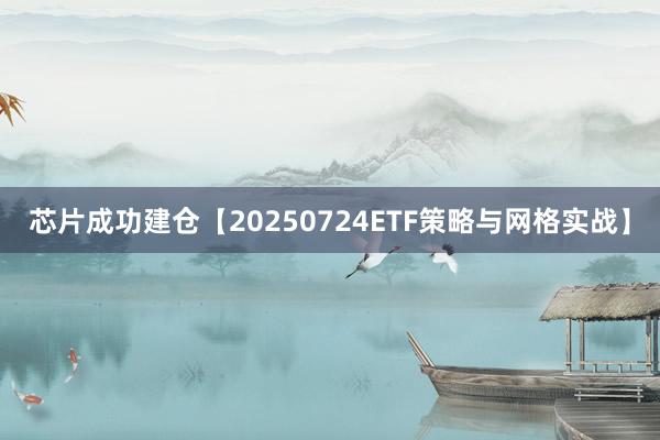 芯片成功建仓【20250724ETF策略与网格实战】