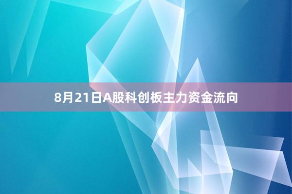 8月21日A股科创板主力资金流向