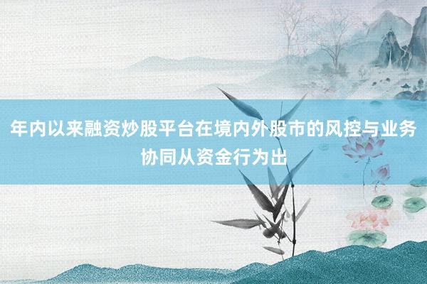 年内以来融资炒股平台在境内外股市的风控与业务协同从资金行为出