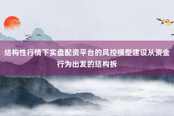 结构性行情下实盘配资平台的风控模型建设从资金行为出发的结构拆