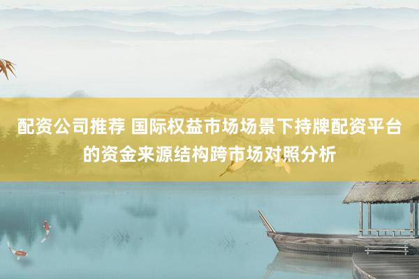 配资公司推荐 国际权益市场场景下持牌配资平台的资金来源结构跨市场对照分析