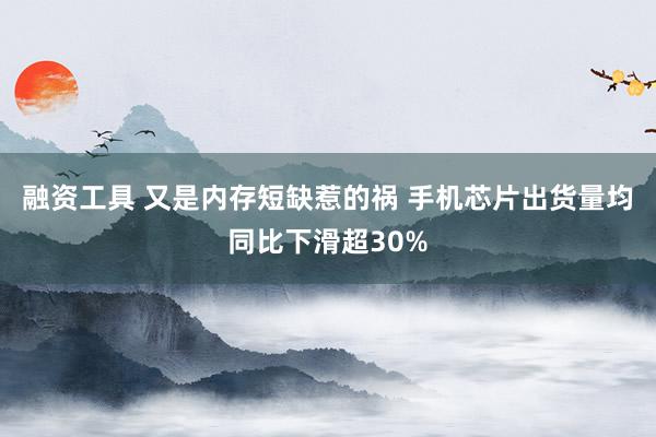 融资工具 又是内存短缺惹的祸 手机芯片出货量均同比下滑超30%